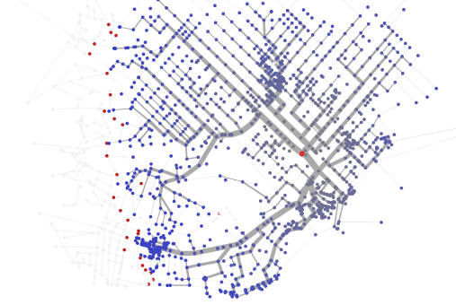 visualization of Dijkstra's algorithm